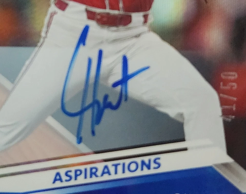 Cade Horton 2022 Elite Extra Edition #7 Status Die-Cut Signatures   /50 - Image 3 of 4