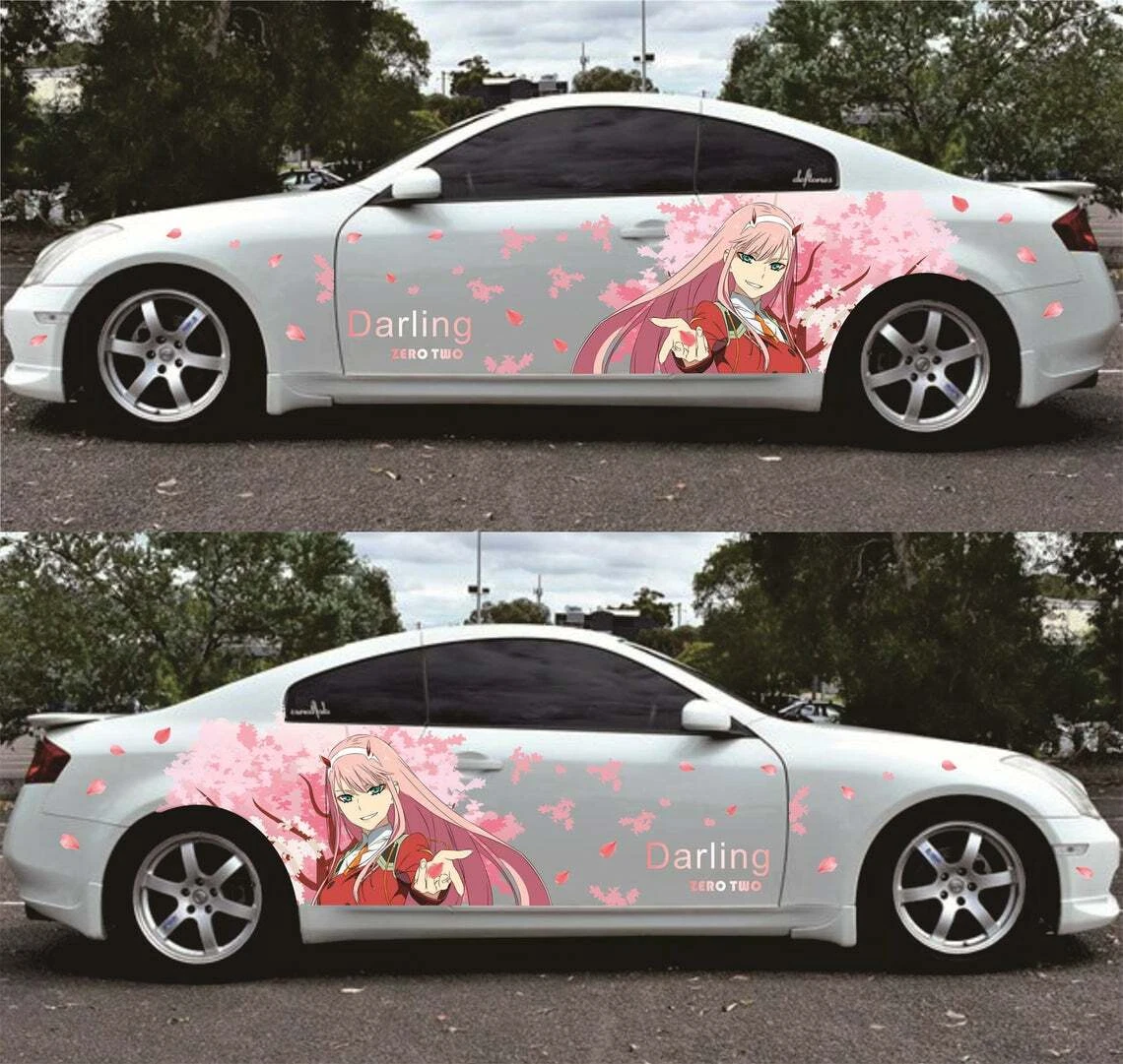 Anime ITASHA Zero Two Car Wrap Car Stickers Car Decal Fits with any cars