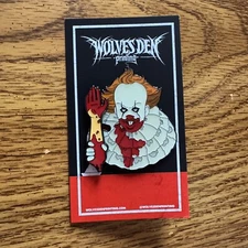 Waving Pennywise Glow in the Dark Pin (FLAWED, PLEASE READ DESCRIPTION)