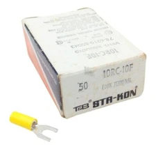 Thomas & Betts 10RC-10F Sta-Kon Fork Terminal 12AWG CU #10 Bolt - Box of (50)