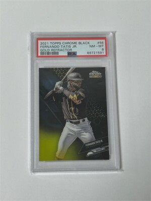 2021 Topps Chrome Black- Gold Refractor #56 Fernando Tatís Jr. /50 PSA 8