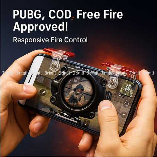Mobile Cell Phone Game Controller Gamepad Joystick Fire Trigger Button For PUBG - Picture 3 of 12
