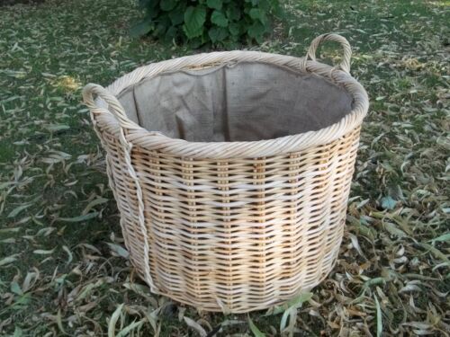 Fireplace basket, wooden basket, harvest basket from Boondot (Rattan), bright natural, in 3 sizes - Picture 1 of 3