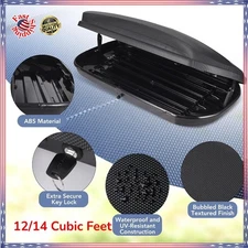 Rooftop Cargo Box Carrier Opening Dual-Side Roof Mount Travel Luggage Storage