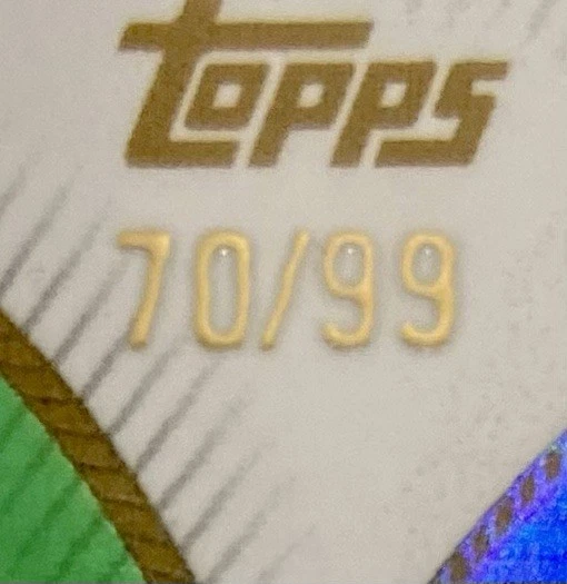 2025 Topps Welcome To The Club MVP Green Foil /99 Joe DiMaggio #31 HOF Yankees - Image 3 of 3