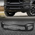 For 19-24 Ram 2500 3500 Black Steel Front Bumper Face Bar w/ Fog Lamp Holes