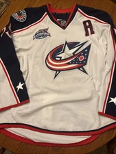 2014-2015 Game Worn Columbus Blue Jackets Jersey: Mark Letestu