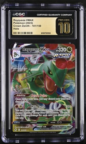 2023 POKEMON CROWN ZENITH - HOLO #101/159 RAYQUAZA VMAX CGC 10 PRISTINE