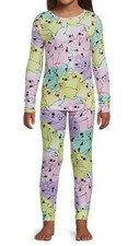 Girl's Size 4 Pikachu Pajama Set Long Sleeve Top and Pants Snug Fit NEW