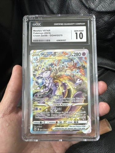 2023 Pokemon Crown Zenith Mewtwo VSTAR #GG44/GG70 Full Art CGC 10 GEM MINT