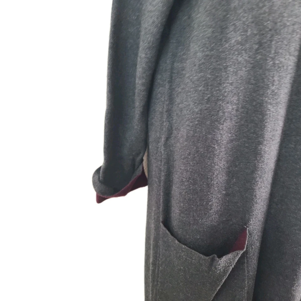 NICOLE MILLER серый красный длинным рукавом платье с карманами размер L большой новый с ярлыком - Изображение 3 из 4