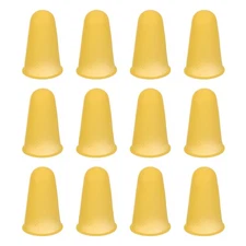 Silicone Finger Protectors, Finger Cover, Orange, Large Size, 12 Pcs