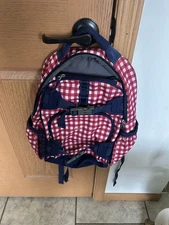 Pottery Barn Kids Blue, Red, and White Gingham Bag