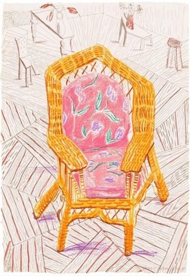 David Hockney Number One Stuhl kleines Poster ungerahmt 