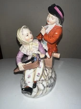 FINE KPM BERLIN PORCELAIN  BOY AND  GIRL  FIGURAL GROUP/FIGURINE  C. 1890