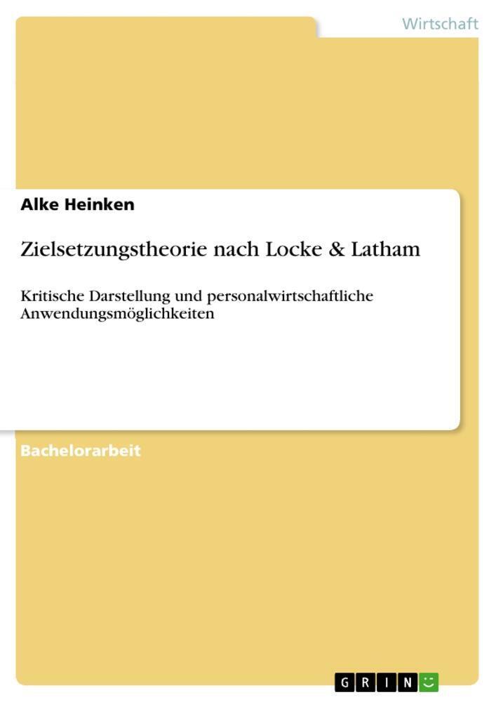 Thumbnail - Zielsetzungstheorie Nach Locke & Latham Alke Heinken Taschenbuch