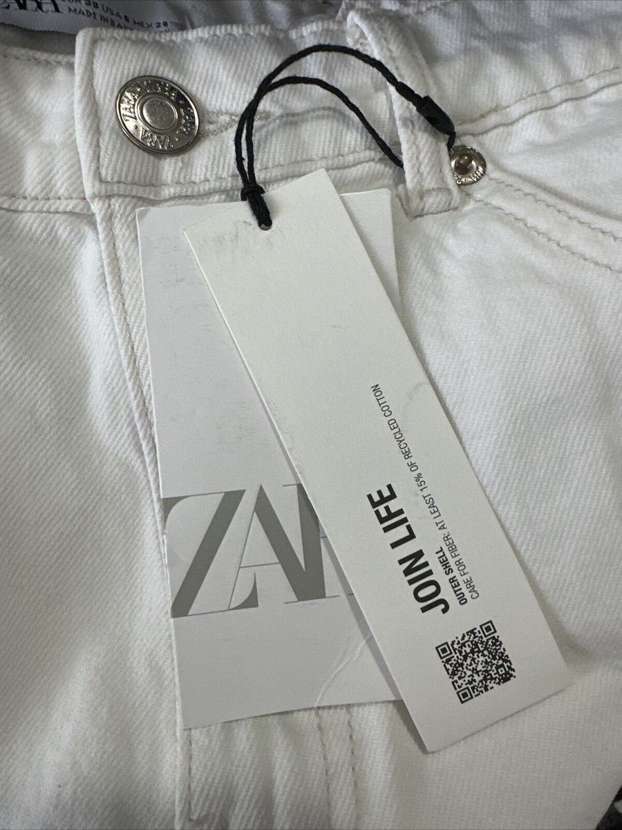 NWT ZARA LOW RISE BAGGY CUTOUT JEANS WITH THONG IMITATION in