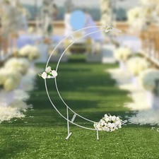 Large Crescent Wedding Balloon 7ft Moon Backdrop Stand Metal Arch Frame Wedding