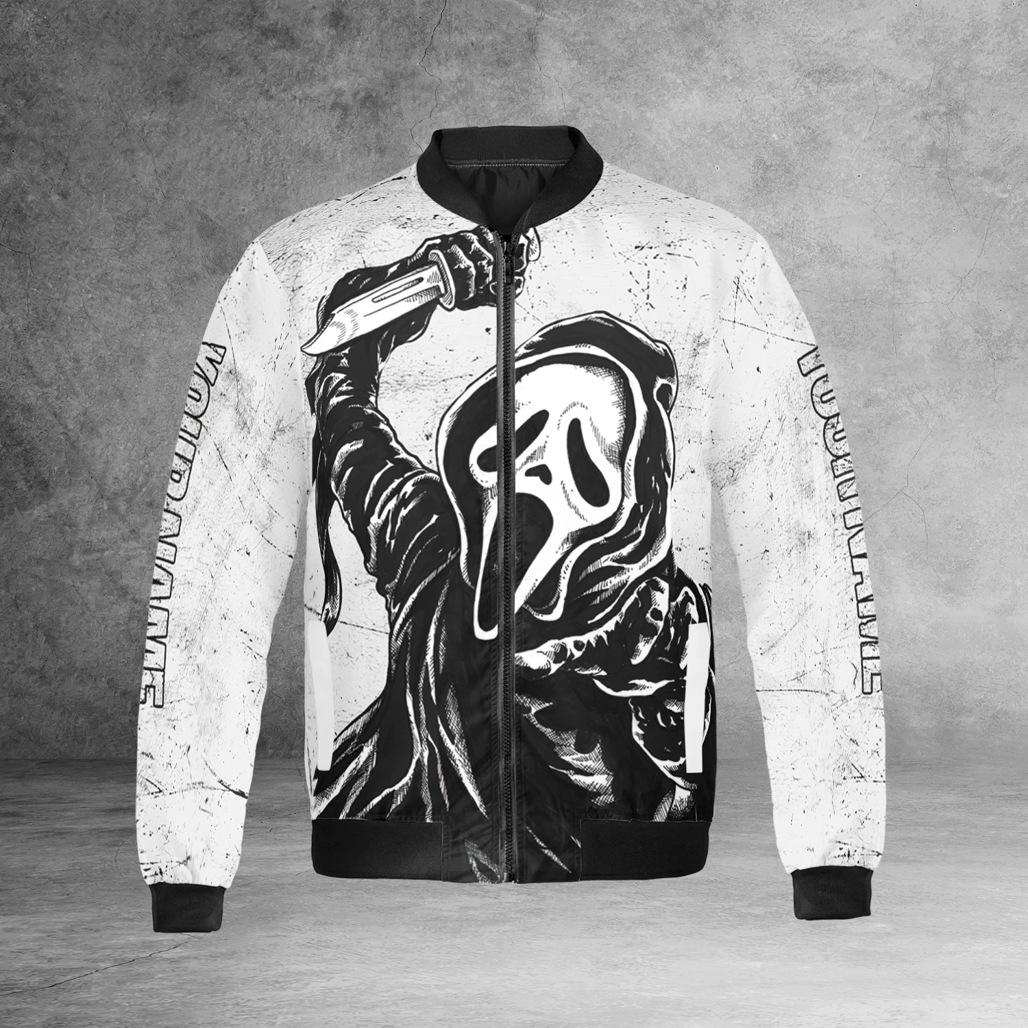 Personalized Horror Scream Ghostface Straight Outta Woodsboro Jacket - product detail image 5