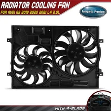 Dual Radiator Cooling Fan Assembly w/ Brushless Motor for Audi Q3 2019-2021 2.0L