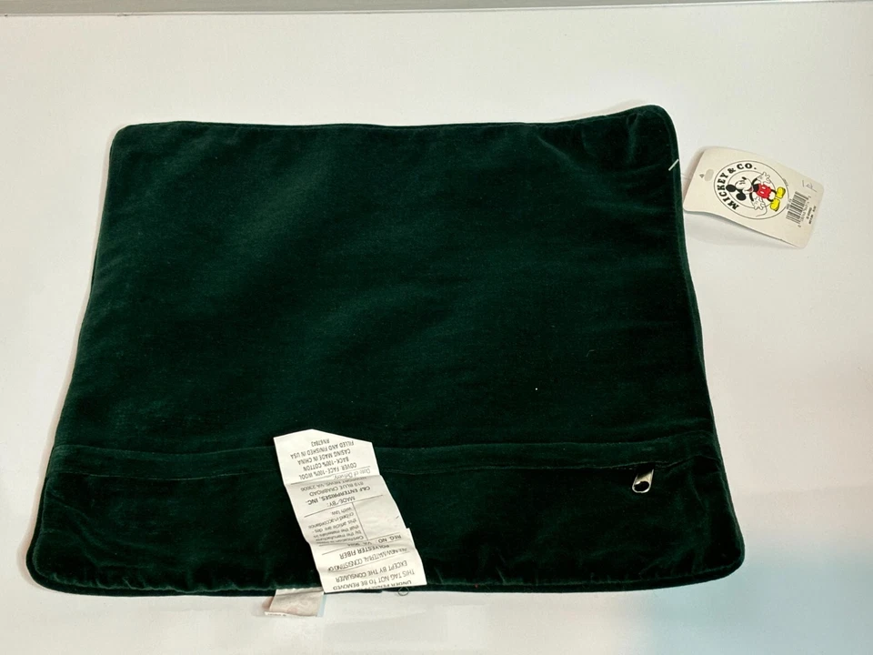 NWT Disney Wool Needlepoint Pillow Cover Christmas Mickey Mouse Snowman 14" - Image 4 of 4