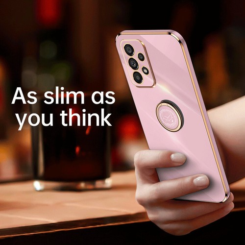 For Samsung A04S A03 A13 A23 A53 A14 A24 Plating Ring Holder TPU Soft Case Cover - Picture 6 of 19