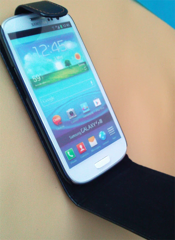 Etui samsung s3 cuir Housse etuis samsung galaxy S3 i9300 coque etui S3 I9305 - Photo 4/4