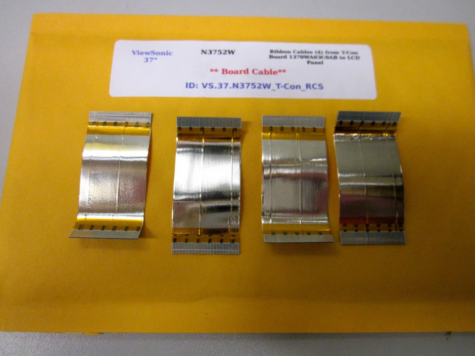 ViewSonic 37" N3752W Ribbon Cables (4 from T-Con Board 1370WA03C0AB to LCD Panel - Image 3 of 3