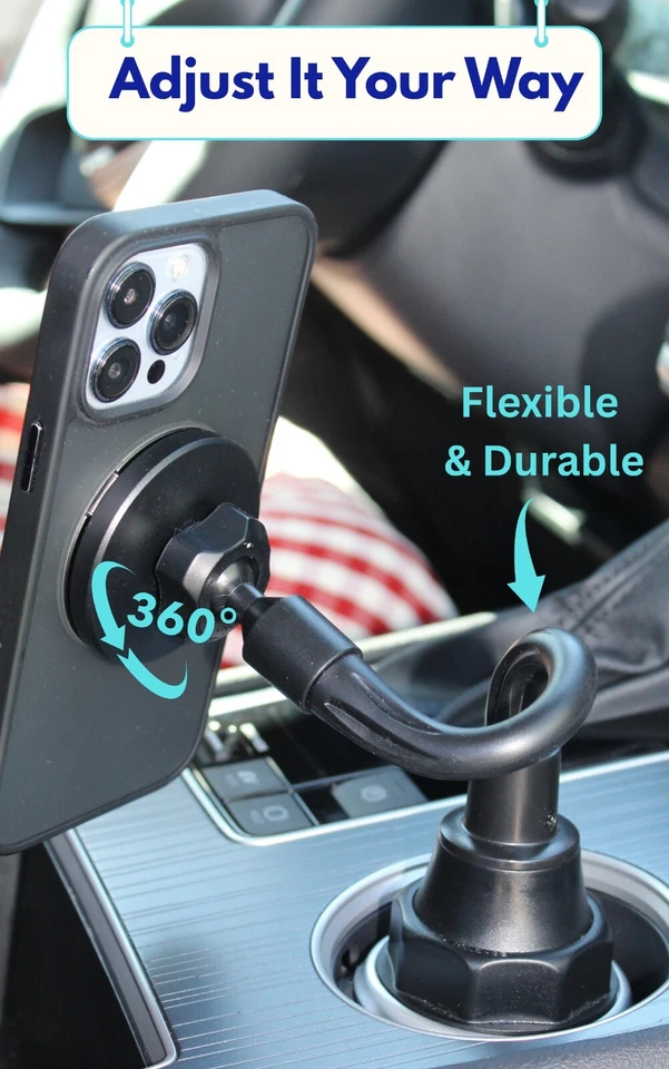MagSafe Phone Holders for Car Cup, Dashboard/Windshield, Air Vent, 360° Rotation - Image 2 of 4