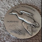 2.80 Troy OZ, 99 Silver round coin. Duck Unlimited  BLACK duck, animal, wildlife