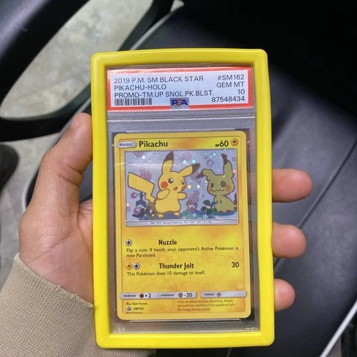 New ListingPokemon Black Star SM162 & SM163 Team up Pikachu & Mimikyu Blister Promo PSA 10