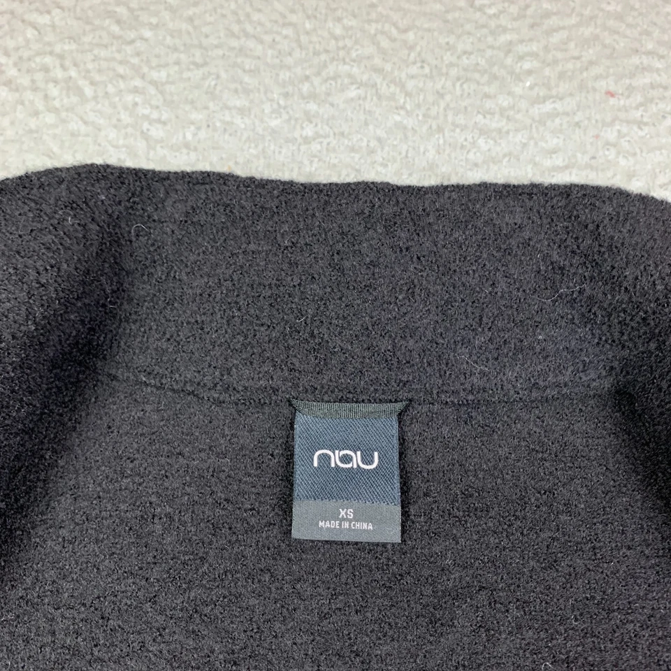 Camisa Chaqueta Nau Lana Hervida Para Mujer XS Negra A Presión Bolsillos Asimétricos Orgánica Foto 3 de 4