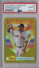 Xander Bogaerts 2020 Topps Finest Flashbacks  PSA 10 Gold Refractor Card /50