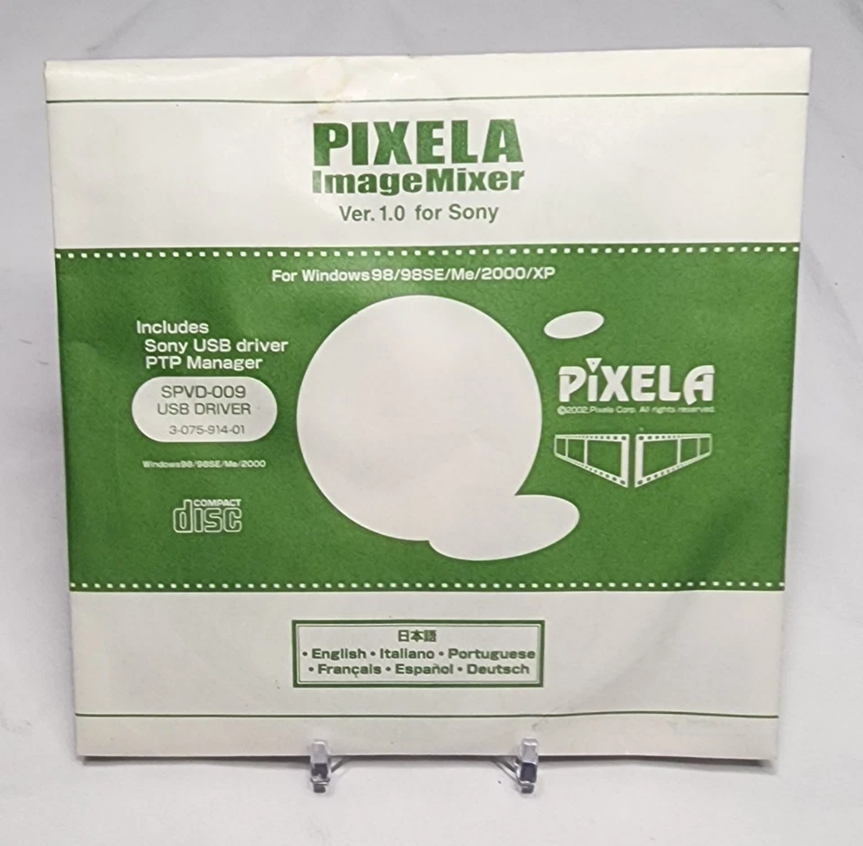 PIXELA ImageMixer SONY Ver 1.0 Software CD-ROM SPVD-009 USB Driver 3-075-914-01 - Image 2 of 3