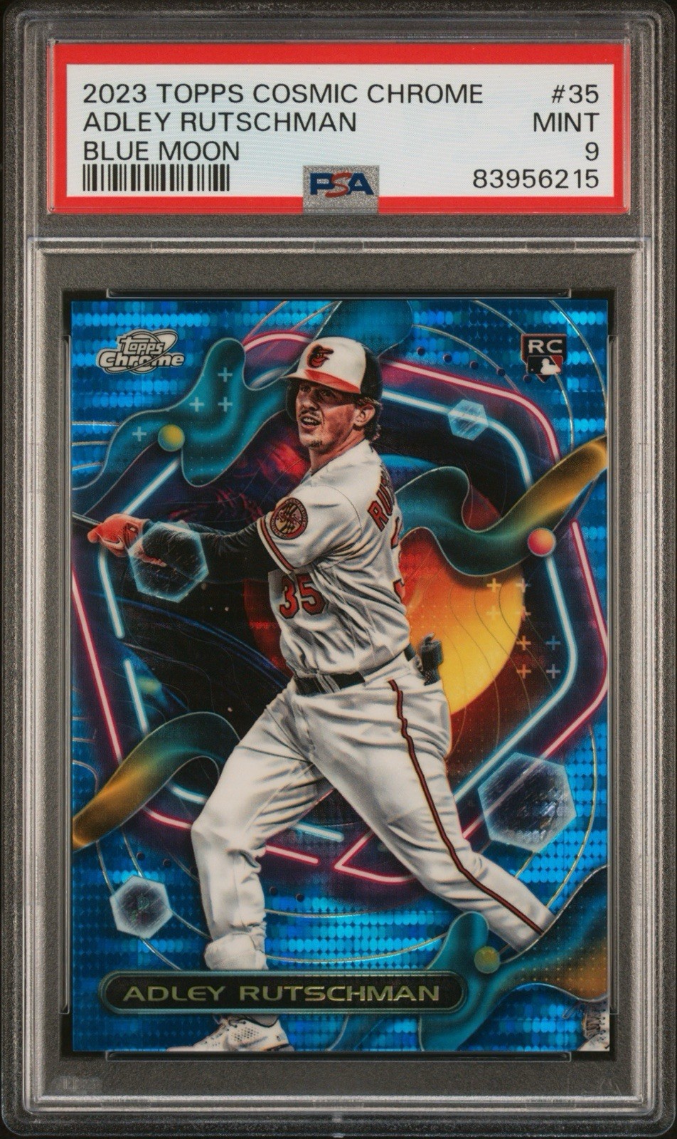 2023 Topps Cosmic Chrome Adley Rutschman Blue Moon #35 PSA 9 99/99 Book End! 🔥