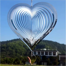 Stainless Steel Reflective Wind Spinners Outdoor Garden Decor,Sparkly Wind Spinn