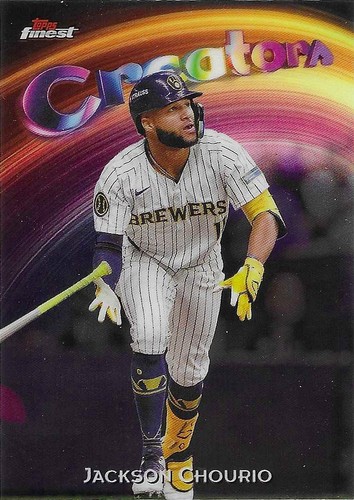 2025 Topps Finest Jackson Chourio Creator Brewers x1 - Picture 2 of 2