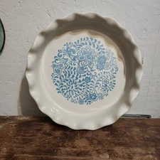 The Pioneer Woman 10" Blue Daisy Floral Pie Pan Deep Dish 