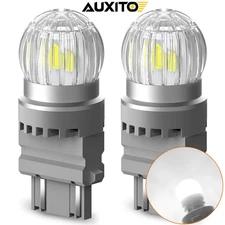 AUXITO 2x LED Reverse Backup 3157 Light Bulbs White 3156 Canbus Error 6000K Free