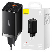 Baseus GA5 PRO 65W WandladegerÄT FÜR Apple Iphone Macbook 2Xusb-C USB