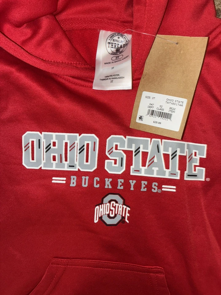 Огайо штата Buckeyes толстовка с капюшоном Nike ребенка ясельного возраста 3T пуловер Therma-Fit толстовка красный - Изображение 3 из 4