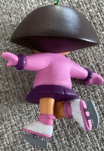Dora The Explorer Ice Skater 2004 Christmas Ornament Nick Jr Cartoon Kids TV New - Picture 2 of 2