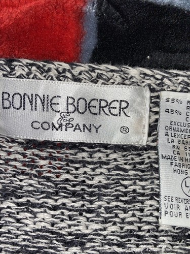 VTG 1986 Bonnie Boerer Sz L Multicolored Sweater Japanese Peasant/dragon. Y2K - Picture 11 of 12