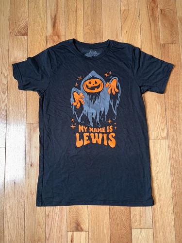 Unisex Kids XL Lewis & Friends Lewis The Pumpkin Ghoul T-Shirt Pit to Pit 17"