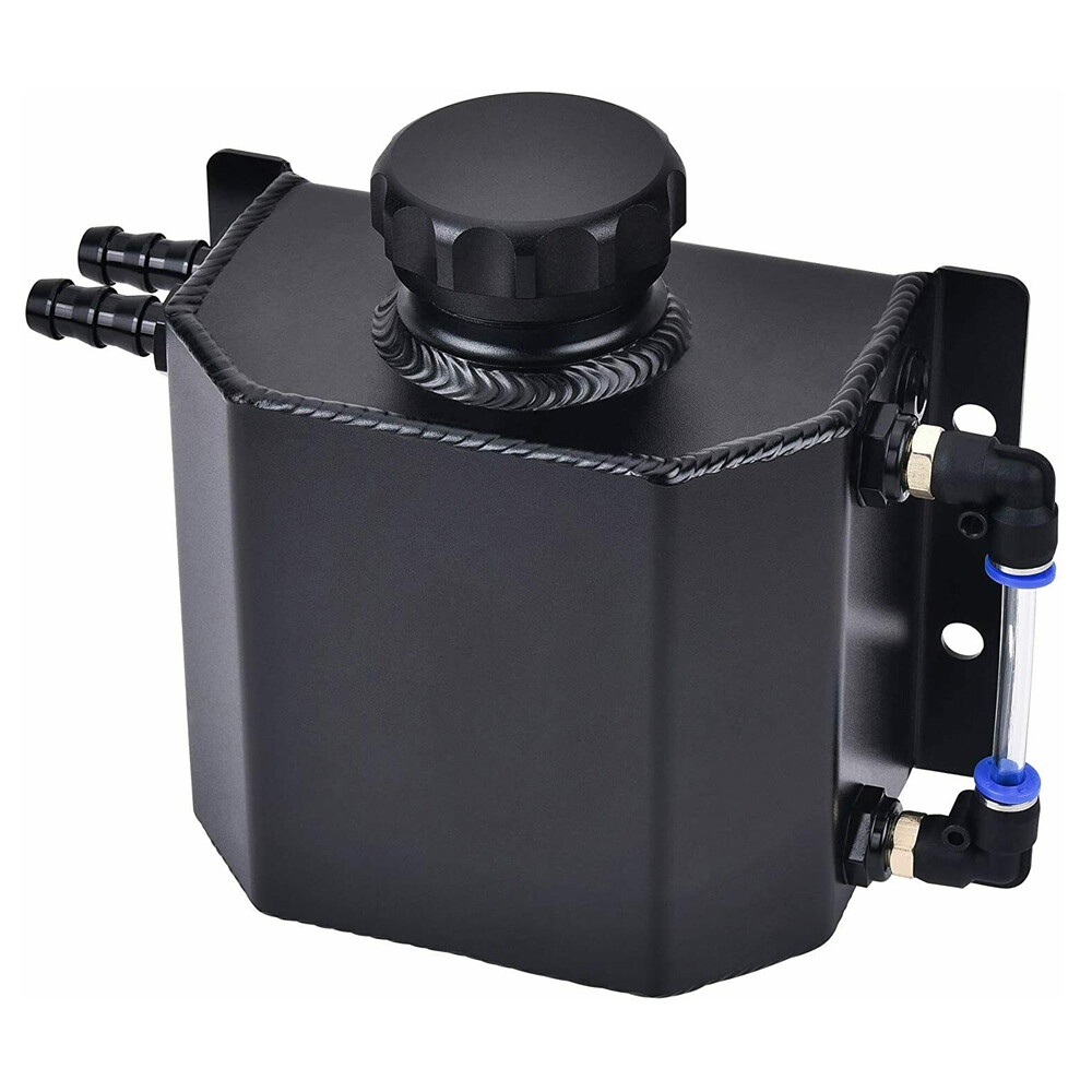 1L Universal Aluminum Oil Catch Can Reservoir Coolant Overflow 