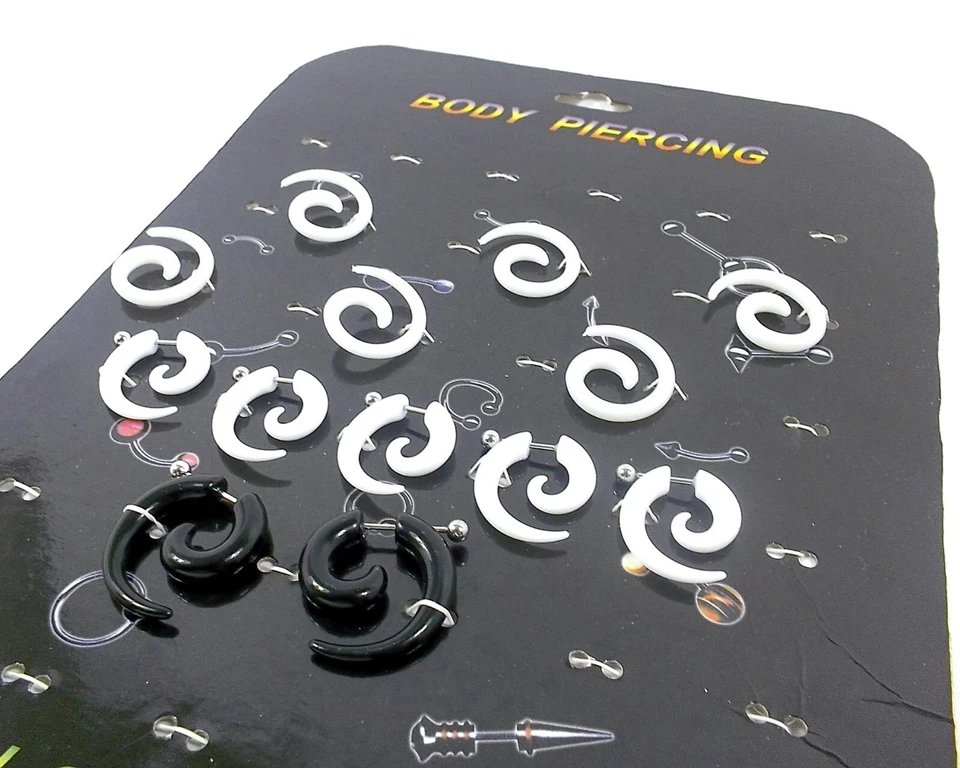Lotti stock Misti Dilatatori Spirali Espansore Coni Claw lobi orecchio Piercing - Immagine 3 di 4