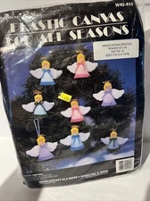 Needlecraft Ala Mode ~ Hereschners Special 16 Angels Kit Plastic Canvas W92-915