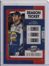 2022 Chronicles #9 Chase Elliott Contenders Optic Prizm Red 7/99