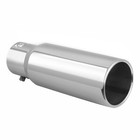 Car Truck Exhaust Tip Stainless Steel Muffler Pipe 3"Id x 4"Od x 12"L Chrome