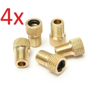 4x Französisches Ventil Adapter Schrader SV Sclaverand DV Dunlop Sclaverand